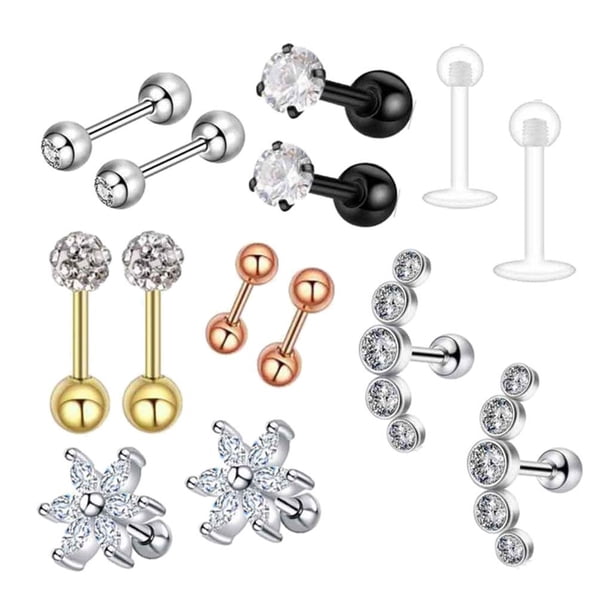 Pendientes Labio Oreja Acero Sunnimix Perforación de joyería corporal