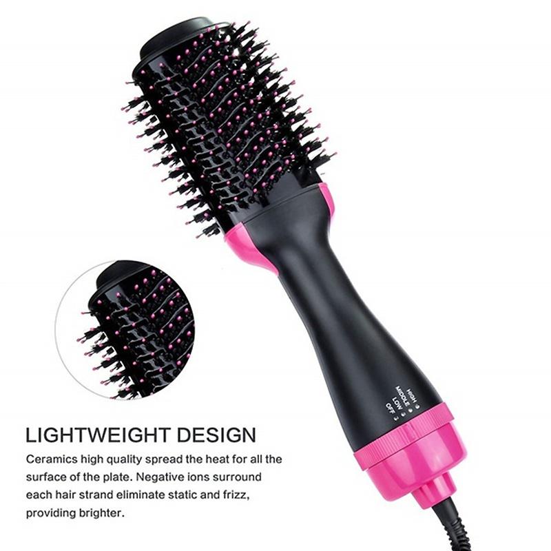 Buy 3-in-1 Hair Dryer & Hair Curler & Comb One Step Air Brush Electric Blow  Dryer Brush Hair Dryer & Volumizer Rotating Hair Brush Roller Rotate US  Plug Online at Lowest Price