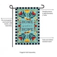 thumbnail image 3 of Evergreen Homespun Home Sweet Home Garden Linen Flag, 3 of 5