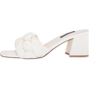 NINE WEST Womens Gotit3 Heeled Sandal 9 White