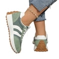 thumbnail image 5 of Women's Comfortable Fashion Thick Sole Sneakers, Casual Breathable Lace-up Tennis Running Shoes Stylish Comfortable Block Color Sneakers, 5 of 5