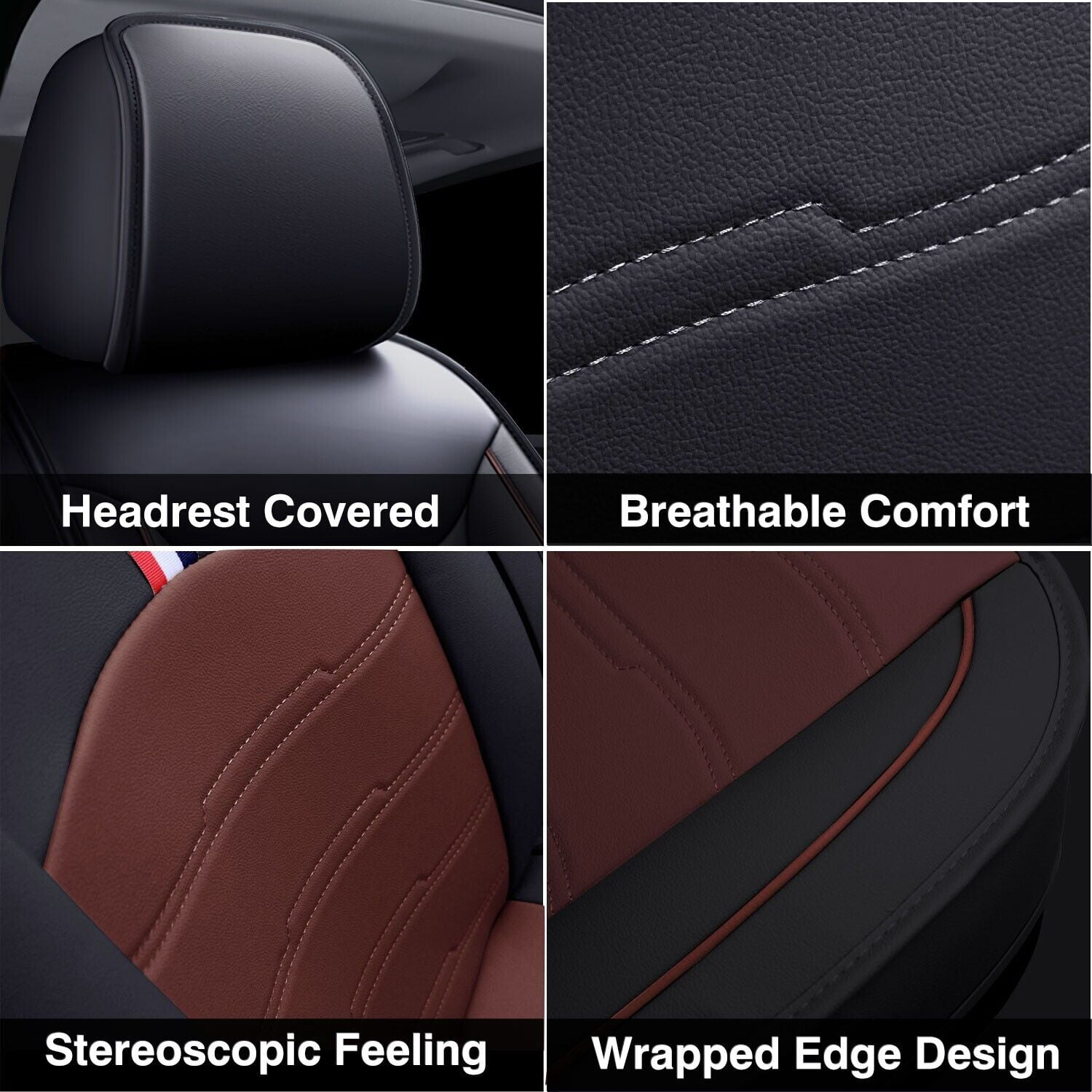 For Dodge Ram 1500 2009-2023 2500 3500 Crew Cab Pickup Truck Car Car Seat Covers 5 Seats Full Set Cushion Cover Leather