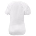 thumbnail image 5 of Bescita Women Solid V-Neck Lace Crochet Eyelet Short Sleeve Casual Shirts Blouses Tops, 5 of 5