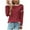 Wine, variant on Lmnyox Fashion Long Sleeve Round Neck Shirts for Women Casual Solid Pullover Tee Basic Loose Blouses Tops