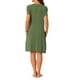 thumbnail image 3 of INSPIRAR CHIC Pijamas de Mujer Primavera Verano con Mangas Cortas y Bolsillos L Verde Militar, 3 of 6