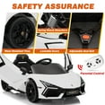thumbnail image 4 of Kerry Yoo 12V Licensed Lamborghini Revuelto Kids Electric Ride On Car for Toddler, Music-White, 4 of 6