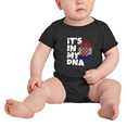 thumbnail image 2 of It's In My DNA Croatian Flag Country Pride Cute Baby Rompers Baby Bodysuit (Black, 0-3 Months), 2 of 5