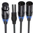 5Pin XLR Y Splitter Cable 5Pin XLR Cable For Stage Lighting And Stage ...