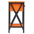 thumbnail image 4 of VECELO Nightstands Set of 2, Industrial End Table with 1-Drawer & Storage Shelf, Small Bedside Table Organizer for Small Space, Side Table for Bedroom Living Room, Orange, 4 of 7