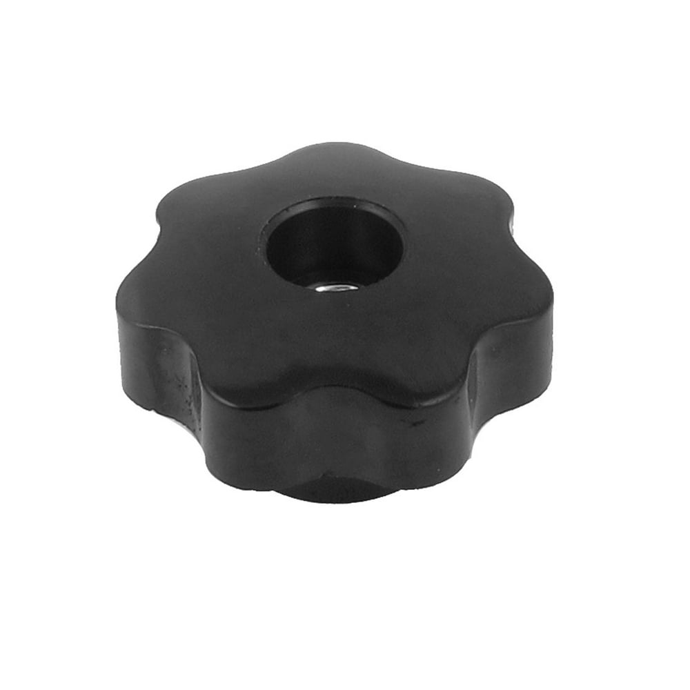 M8 Female Thread Screw On Plastic Clamping Star Knob Black Walmart
