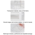 thumbnail image 6 of Acrylic Drawers Stackable, Wide 4 Drawer Unit, Clear Plastic Countertop or Desktop Drawers, White, 6 of 9