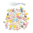 thumbnail image 1 of Silicone Beads, 15mm Beautiful Fade Prevention Colorful Silicone Beads Exquisite Polished DIY  for Earrings for Bracelets, 1 of 7