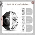 thumbnail image 5 of VeveXiao Floral Engraved Band Compatible with Apple Watch Band 40mm 41mm 38mm 42mm 44mm 45mm 49mm, Designer Soft Silicone Cute sakura Strap for iWatch Series SE Ultra 9 8 7 6 5 4 3 2 1, 5 of 7