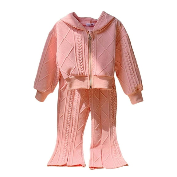 Zshosam Teen Girls Clothing Sets Kids Hoodie Set, Girls Boys 2 Piece Tracksuit Athletic Casual Hooded Sweatsuits & Jogger Sweatpant Clothing Set Size 3T 4T,(Pink 3-4 Years)
