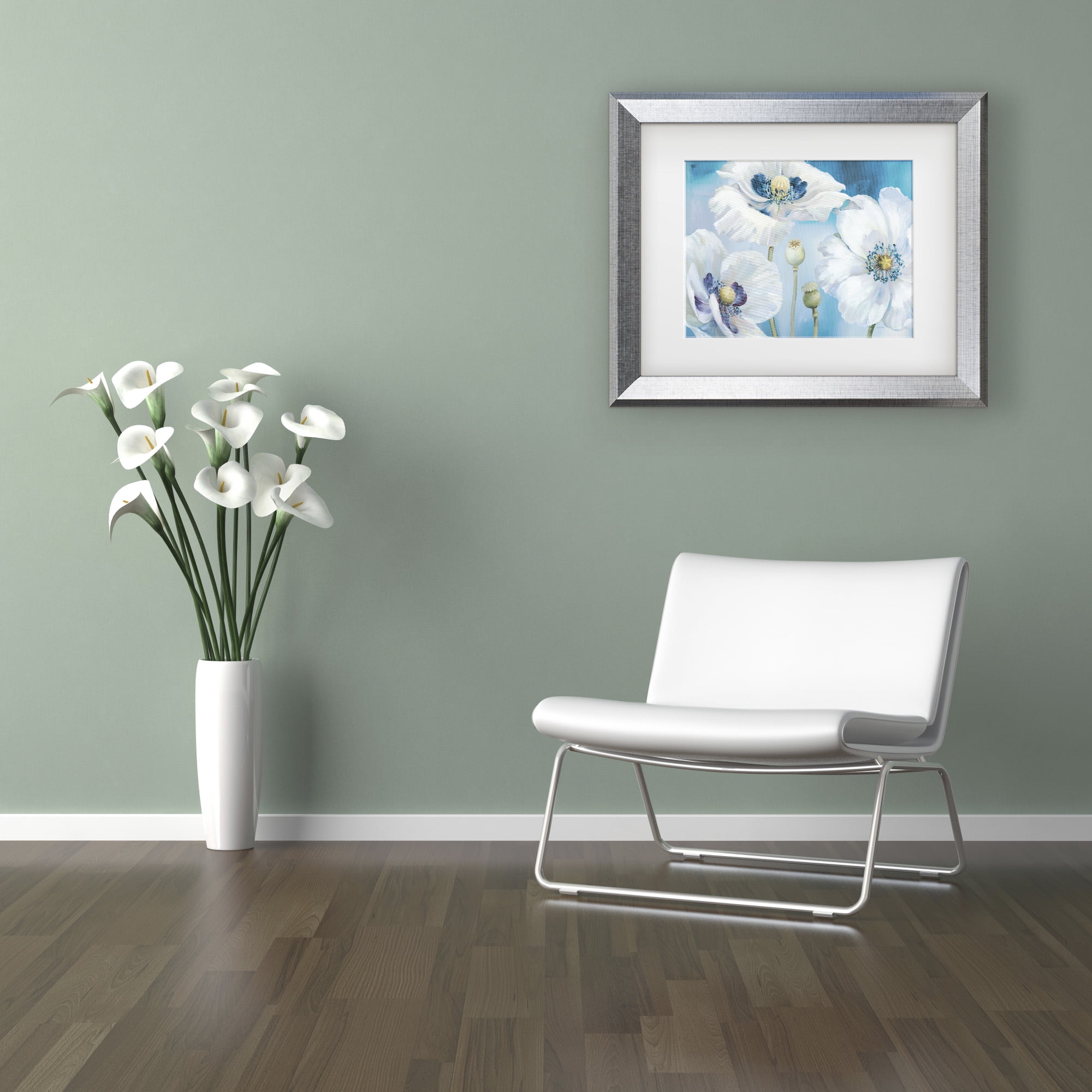 Trademark Fine Art 'Blue Dance I' Matted Framed Art by Lisa Audit