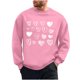 thumbnail image 4 of TaTaai Men's Valentine Heart Print Long Sleeve Round Neck Pullover, Valentine's Day Gift, Casual Sports Activewear Top Gift, 4 of 6