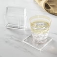 thumbnail image 3 of Set of 4 4" Square Acrylic Lucite Coasters with Holder, 3 of 6