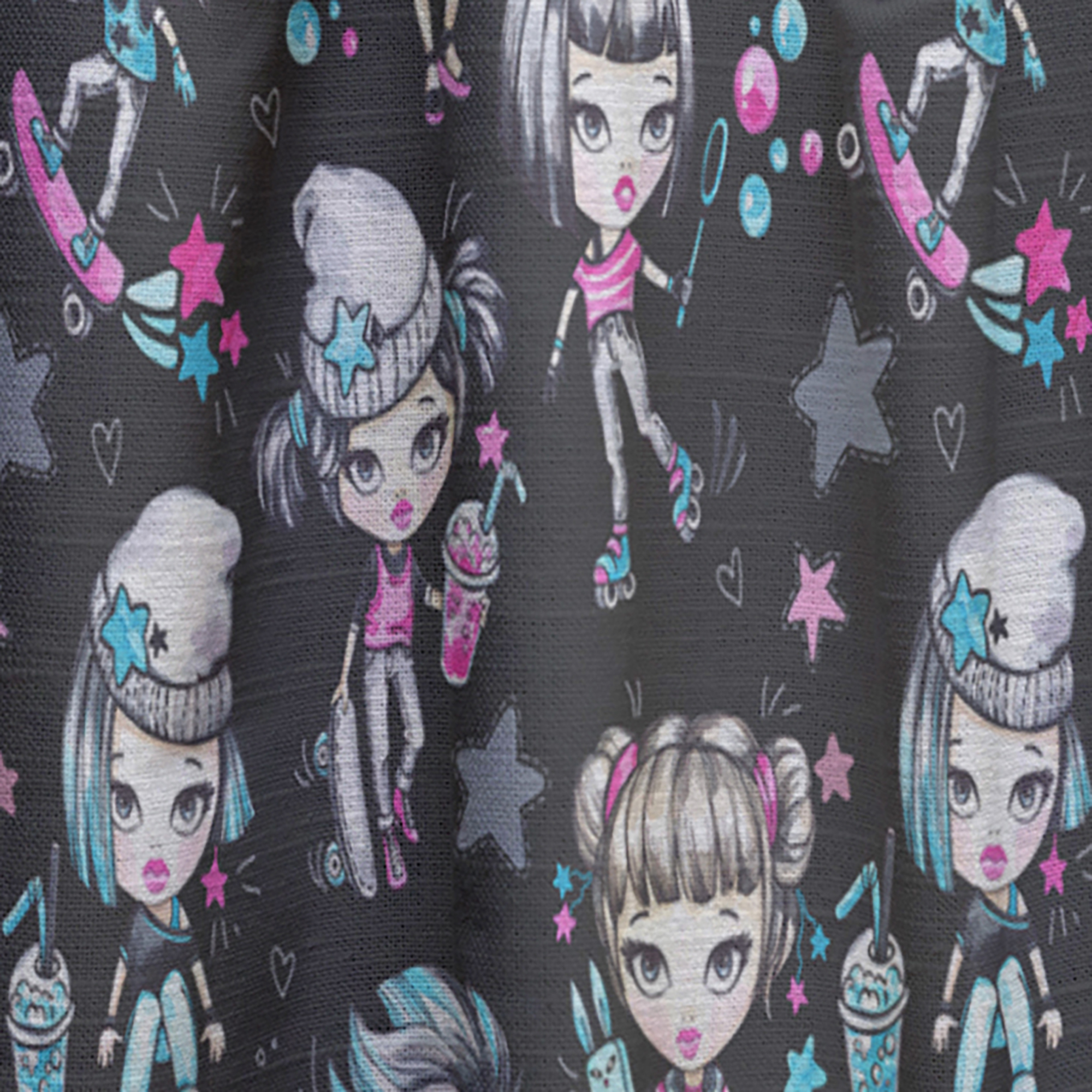 Designart 'Fashion Teenager Girl Glamorous' Modern Curtain Panel
