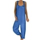 thumbnail image 2 of Mono de pantalones casuales con tirantes literarios de talla grande de color sólido a la moda para mujer Pompotops  qyievc1116, 2 of 8