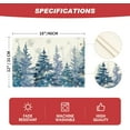 thumbnail image 6 of mubwai Pine Trees Blue Winter Placemats Set of 4, 12x18 Inch Seasonal Holiday Christmas Place Mats for Party Dining Table, 6 of 6