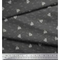 thumbnail image 3 of Soimoi Gray Cotton Poplin Fabric Heart & Love Text Fabric Prints By Yard 56 Inch Wide, 3 of 5