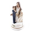 thumbnail image 2 of Roman My First Communion Young Boy with Jesus 7 Inch Resin Stone Musical Figurine Plays The Lord's Prayer, 2 of 2