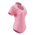 thumbnail image 6 of Littleforbig Women's Cotton Scoop Neck Short Sleeve Bodysuit - Collared Pink L, 6 of 7