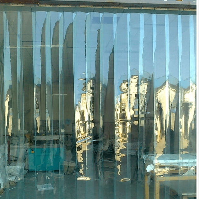 Cortina de puerta suave de PVC transparente de plástico a prueba de polvo, aislamiento térmico y a prueba de viento