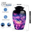 thumbnail image 2 of Dolphin Funeral Cremation Urns For Human Ashes Adult Female Combo - 1 Large With 4 Keepsake Black Urns For Adult Male - Mini Urn For Mom - Purple Urn For Ashes For Women (10 & 3 Inch), 2 of 7