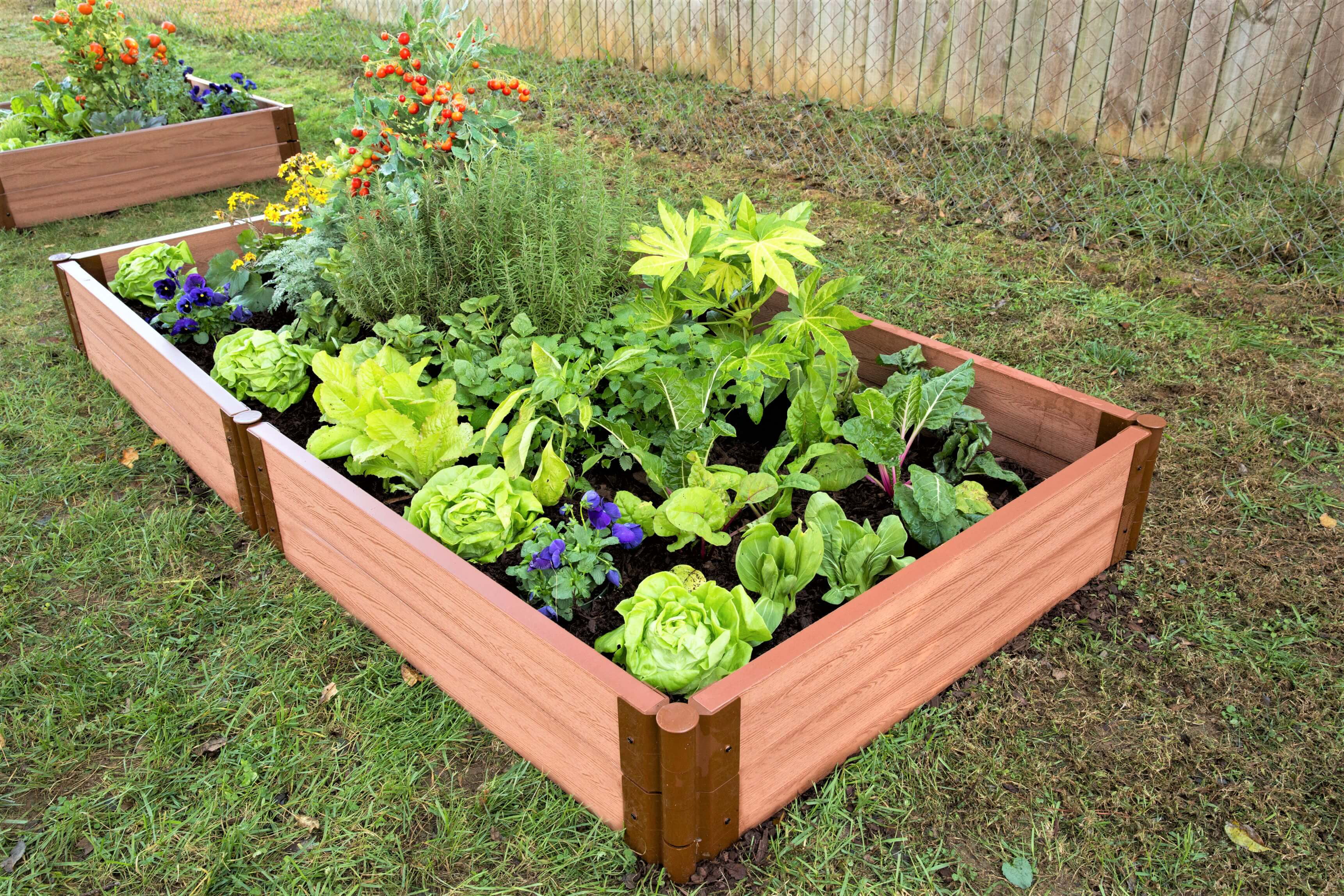 Frame It All Tool Free Classic Sienna Raised Garden Bed 4 X 8 X