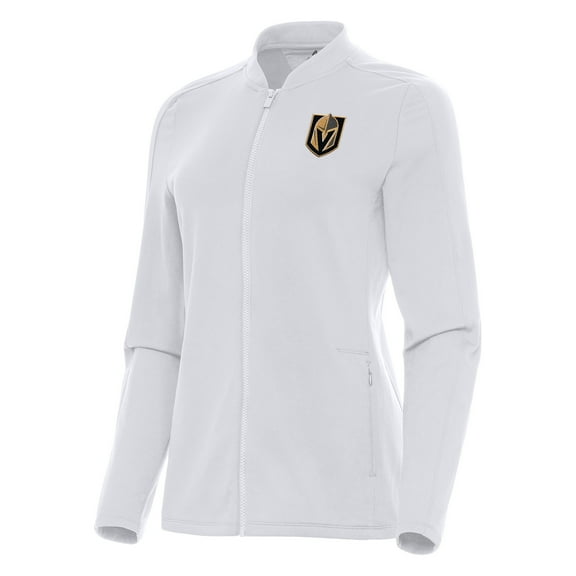 Women's Antigua White Vegas Golden Knights Continual Full-Zip Jacket