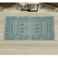 thumbnail image 1 of Vintage Decorative Rug, Ethnic Style Flower Petals Motives on Grunge and Weathered Backdrop, Quality Carpet for Bedroom Dorm and Living Room, 6 Sizes, Almond Green, by Ambesonne, 1 of 1