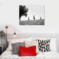 thumbnail image 4 of ARISTURING  Black and White Deer Family Photo Canvas Wall Art, 4 of 4