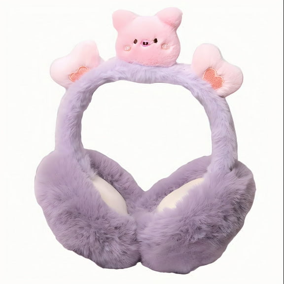 TELOLY Ear Warmers for Women,Portable Lightweight Design Ear Muffs for Kids,Easy Outdoor Wear Womens Ear Muffs,Purple
