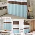 thumbnail image 4 of Bathroom Shower Curtain Blue Brown Moroccan Trellis Waterproof Shower Curtains with Hooks, Modern Abstract Art Bath Curtains Bathtub Curtain Home Decor 72x72in, 4 of 9