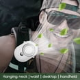 thumbnail image 2 of Digital USB Charging Outdoor Lazy Person Neck Hanging Fans Portable Neck Leaf Less Mini Waist Hanging Small Fan, 2 of 5