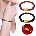 thumbnail image 2 of Pi Xiu Luck Wealth Bracelet - Red/Black Glass Jewelry for Men/Women, Couples Gift, 2 of 7