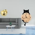 thumbnail image 2 of Reloj de pared con escultura de fruta, estatua decorativa, reloj de pared con forma de gato, cerámica, MDF, diseño artístico único, ideal para el, 2 of 8