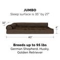 thumbnail image 2 of FurHaven Pet Products Plush & Velvet Deluxe Chaise Lounge Cooling Gel Memory Foam Sofa Pet Bed for Dogs & Cats - Sable Brown, Jumbo, 2 of 12