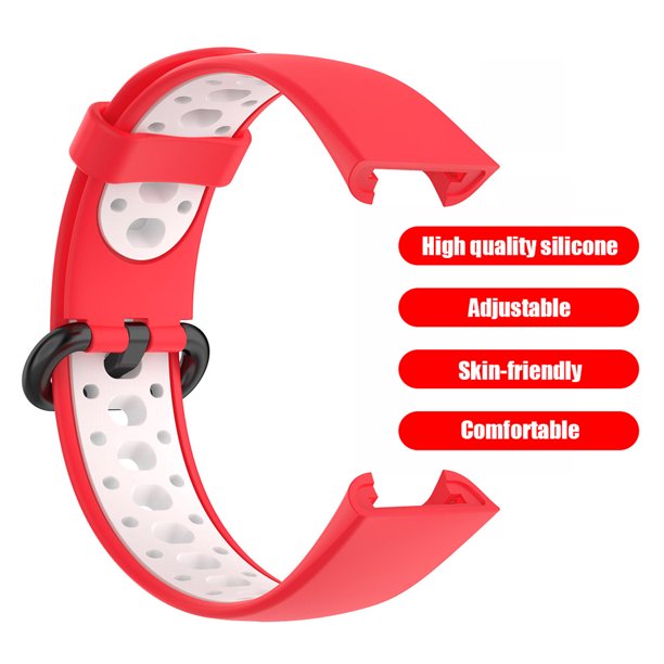 Correa de reloj inteligente para Redmi Watch 2/Lite cinturón ajustable (rojo blanco)