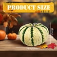thumbnail image 3 of Clearance Under $10 | Large Spotted Artificial Pumpkin with Natural Vine for Fall Halloween Decor Green, 3 of 5