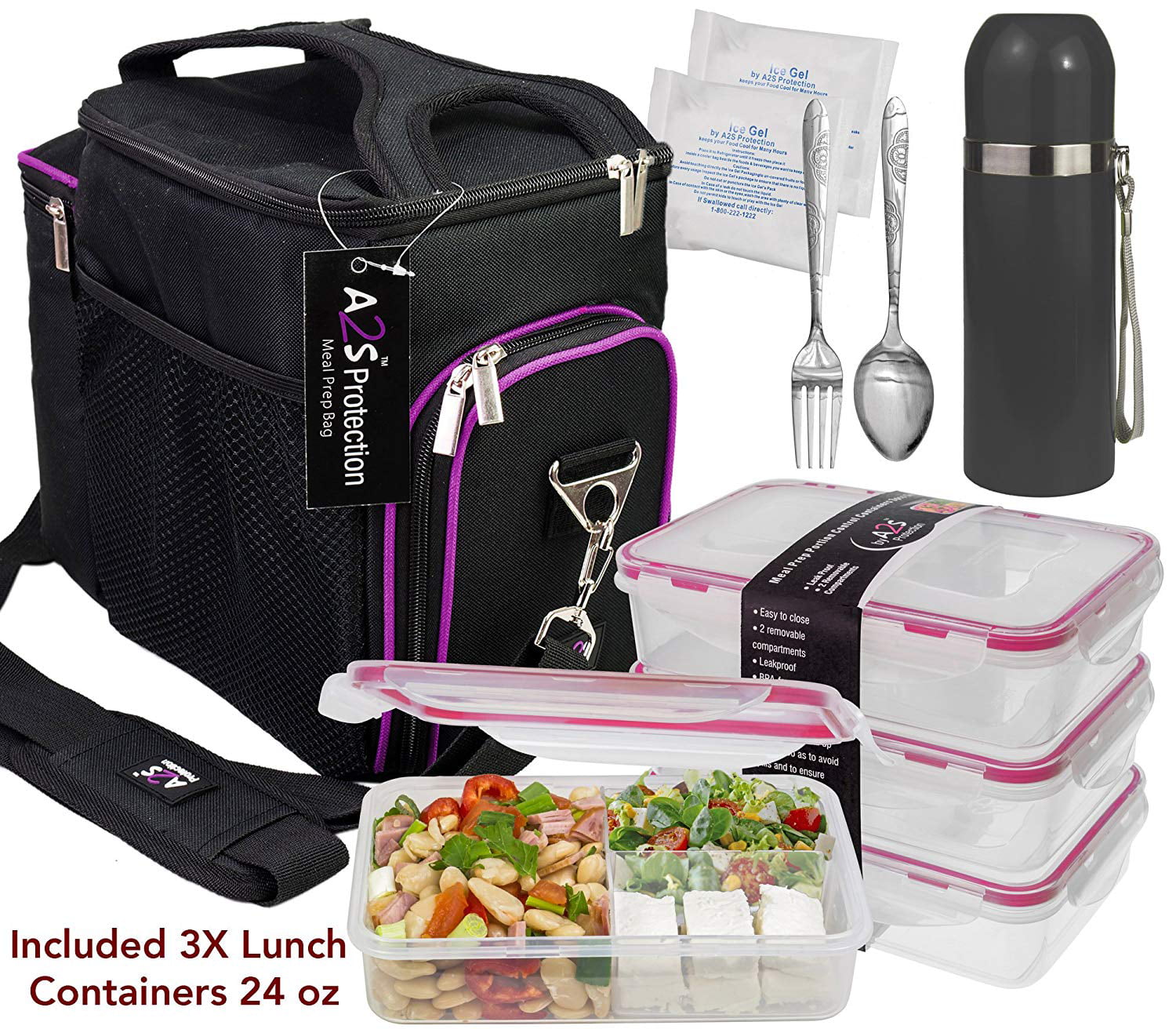 Ultimate Meal Prep Kit: Lunch Bag Set + 5 Days of Containers