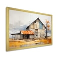 thumbnail image 3 of Designart "Muted Tone Minimalism With Barn II" Barn Picture Framed Canvas Wall Art, 3 of 5