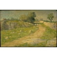 thumbnail image 2 of Julian Alden Weir 18x13 Gold Ornate Wood Frame and Double Matted Museum Art Print Titled - The Lane, 2 of 4