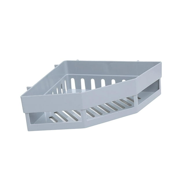 GROWTH TANK Corner Shelf Triangle Rustproof Shampoo Storage Rack for laundry home Toilet Grey