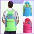 thumbnail image 6 of Mesh Drawstring Backpack Bag, Multifunction Mesh Bag for Swimming, Athletic Gym, Clothes, Beach, Swim Black, 6 of 8