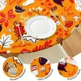 thumbnail image 4 of Fall Hedgehog Leaves Round Fitted Tablecloth with Elastic Edge,Dining Table Cover Waterproof,Outdoor Round Tablecloth for Camping,Dining,Indoor and Outdoor, 4 of 7