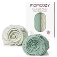thumbnail image 1 of Sábanas ajustables estándar de muselina Momcozy, 52 x 28 pulgadas, paquete de 2 sábanas de colchón p, 1 of 8