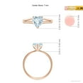 thumbnail image 4 of Angara Natural 0.9 Ct. Aquamarine Solitaire Ring in 14K Rose Gold for Women (Ring Size: 9), 4 of 9