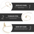 thumbnail image 3 of Miangastore Stainless Steel Link Chain Golden 1Pcs 19.7X0.08in Craft Projects, 3 of 8